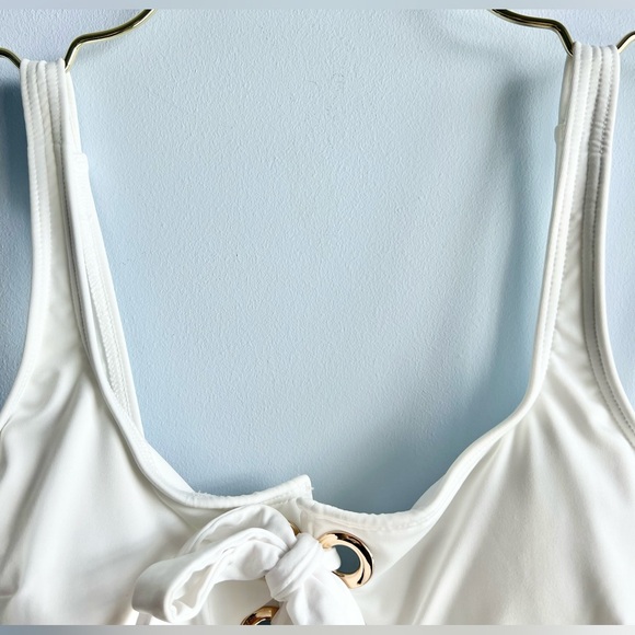 Michael Kors Lace-Up One-Piece Swimsuit Size 10 - Picture 3 of 7